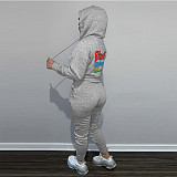Casual Solid Color Hoodies+Pants 2 Piece Sets DN-8999S10