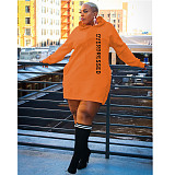 Streetwear Letter Print Loose Sweatshirt Dresses DN-3777O2