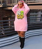 Casual Loose Hooded Pullover Plus Size Dresses DN-3777N1