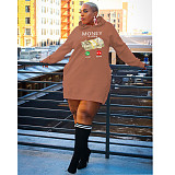 Winter Long Sleeve Loose Hoodies Mini Dresses DN-3777M4