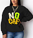 Letter Print Loose Long Sleeve Versatile Sweatshirt DN-8889N1