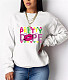 Letter Printed Loose Pullovers Casual Sweatshirts DN-8889P8