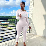 Long Sleeve Hoodie Legging Pants 2 Piece Tracksuit DN-8111P16