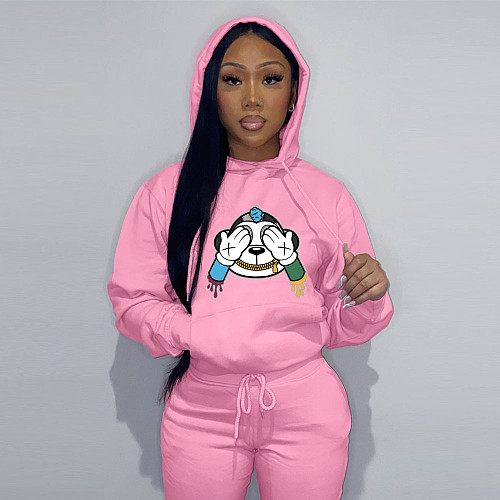 Cartoon Print Loose Casual Hoodies Pullovers DN-8888T3