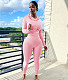 Solid Color Hooded Pullover Tops and Pants Tracksuits DN-8111