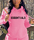 Letter Print Hooded Pullover Sports Sweatshirt DN-8888E3