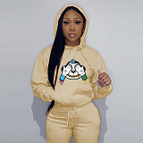 Cartoon Print Loose Casual Hoodies Pullovers DN-8888T3