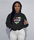Letter Printing Long Sleeve Street Sweatshirt Hoodie DN-8888T7
