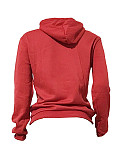 Letter Print Hooded Pullover Sports Sweatshirt DN-8888E3