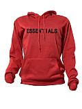 Letter Print Hooded Pullover Sports Sweatshirt DN-8888E3
