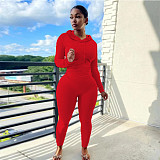 Solid Color Hooded Pullover Tops and Pants Tracksuits DN-8111