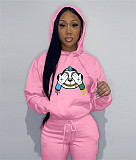Cartoon Print Loose Casual Hoodies Pullovers DN-8888T3