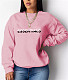 Letter Print Long Sleeve Harajuku Sweatshirt Pillovers DN-8889E1