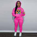 Cartoon Print Harajuku Hoodie Sweatpants Tracksuit DN-8999T5