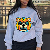 Cartoon Print Long Sleeve Casual Sweatshirt Tops DN-8889T5