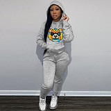 Cartoon Print Harajuku Hoodie Sweatpants Tracksuit DN-8999T5