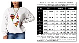 Fleece Loose Printing Sweatshirt Pullover Tops DN-8889T2