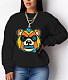 Cartoon Print Long Sleeve Casual Sweatshirt Tops DN-8889T5