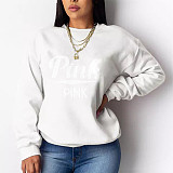 Winter PINK Letter Long Sleeve Pullover Sweatshirts DN-8889P7