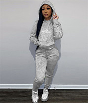Casual Pullover Hoodies Joggers Two Piece Pant Sets DN-8999P6