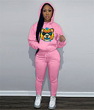 Cartoon Print Harajuku Hoodie Sweatpants Tracksuit DN-8999T5