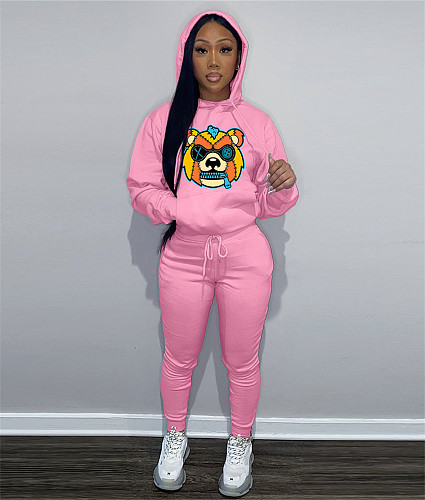 Cartoon Print Harajuku Hoodie Sweatpants Tracksuit DN-8999T5