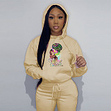 Plus Size Loose Casual Pullover Hooded Sweatshirt DN-8888G1