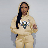 Casual Long Sleeve Hooded Sweatshirt Tops DN-8888N2