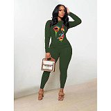 Abstract print Long Sleeve T Shirt and Pants 2 pcs Set DN-8686T2
