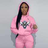Casual Long Sleeve Hooded Sweatshirt Tops DN-8888N2