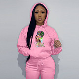 Plus Size Loose Casual Pullover Hooded Sweatshirt DN-8888G1