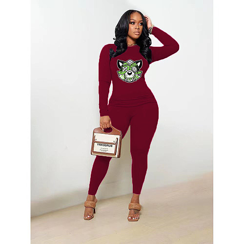 Casual Long Sleeve T Shirt Skinny Pants Outfits DN-8686T4