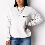 Letter Printed Long Sleeve Casual Sweatshirts DN-8889B1