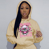 Activewear Pattern Print Pullovers Women Hoodies DN-8888C6