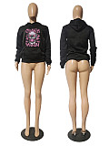 Activewear Pattern Print Pullovers Women Hoodies DN-8888C6