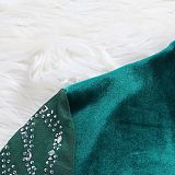 Velvet One Shoulder Long Sleeve Mini Party Dresses NY-2611