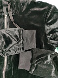 XS Velvet Zip Hooded Crop Top Pants Suit FSL-172