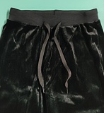 XS Velvet Zip Hooded Crop Top Pants Suit FSL-172