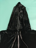 XS Velvet Zip Hooded Crop Top Pants Suit FSL-172