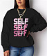 Letters Print Loose Streetwear Sweatshirt Tops DN-8889S12