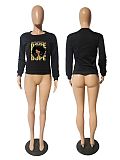 Plus Size Loose Long Sleeve Casual Sweatshirt Tops DN-8889U1