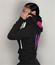 Streetwear Long Sleeve Zipper Hooded Sweatshirt Coat DN-8555A9