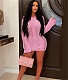 Sexy Long Sleeve Backless Hollow Out Club Dresses MDF-5353