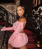Sexy Long Sleeve Backless Hollow Out Club Dresses MDF-5353