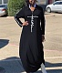 Long Sleeve Zipper Turn Down Collar Loose Maxi Dresses OQ-061