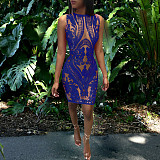 Sheer Mesh See Through Sequined Party Dresses TE-4532