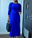 Spring Solid 3/4 Sleeve Round Neck Fishtail Dresses BGN-0009