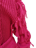 Turtleneck Knitted Sweater Tassel Side Pants Suit CM-8646