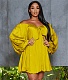 Sexy Stain Solid Color V Neck Loose Mini Dresses JLY-19542