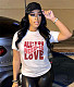 Letter Heart Printed Streetwear Short Sleeve T Shirt WA-9000253